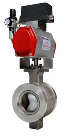 Valvole di regolazione industriali della tacca di forma di v, valvola a sfera segmentata flangiata