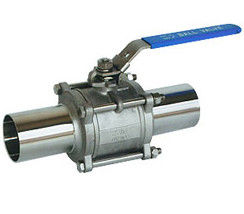 Valvola a sfera diretta 1/4&quot; del supporto del porto pieno - 4&quot; estremità della saldatura testa a testa di estensione di dimensione 3PC